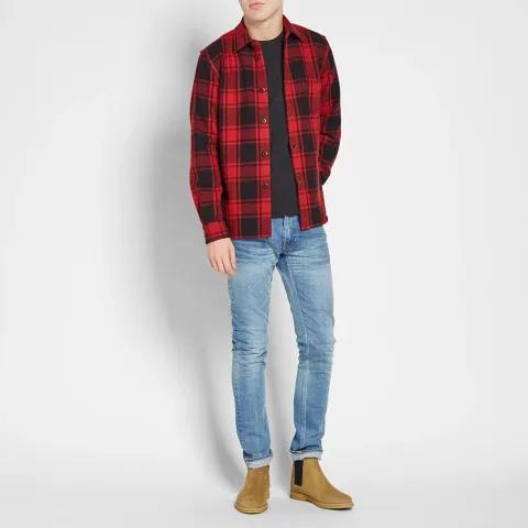 Comme des Garcons Homme Wool Check Overshirt