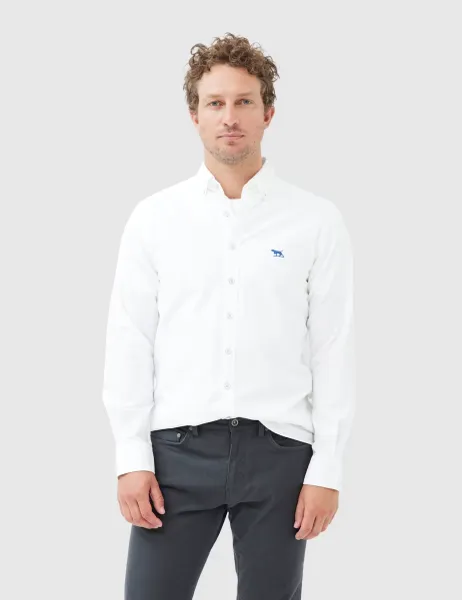 Rodd & Gunn Gunn Slim Fit Pure Cotton Oxford Shirt Pale Blue