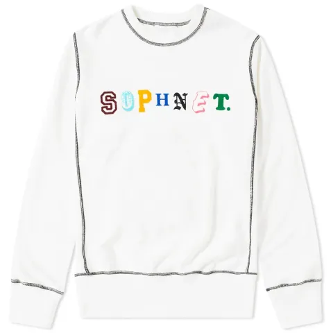 SOPHNET. Reversible Colour Stitch Crew Sweat