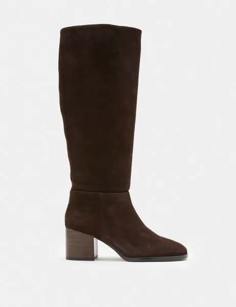 Marks & Spencer Suede Block Heel Knee High Boots