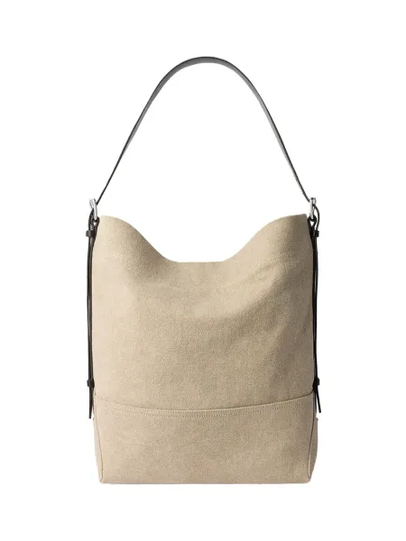 Belted Tote Bag Dark Linen