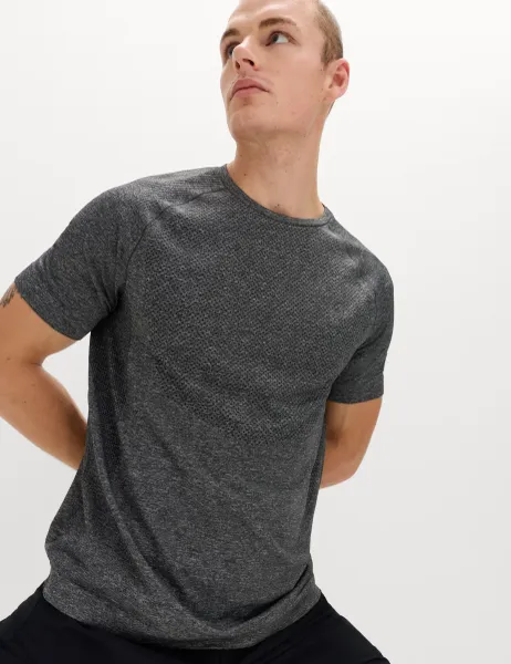 Goodmove Seam Free Sports T-Shirt Black Mix