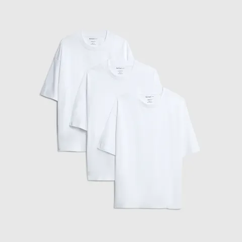 River Island Oversized Fit Crew Neck T-Shirt 3 Pack