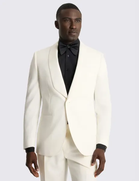 Moss Tailored Fit Wool Blend Tuxedo Jacket
