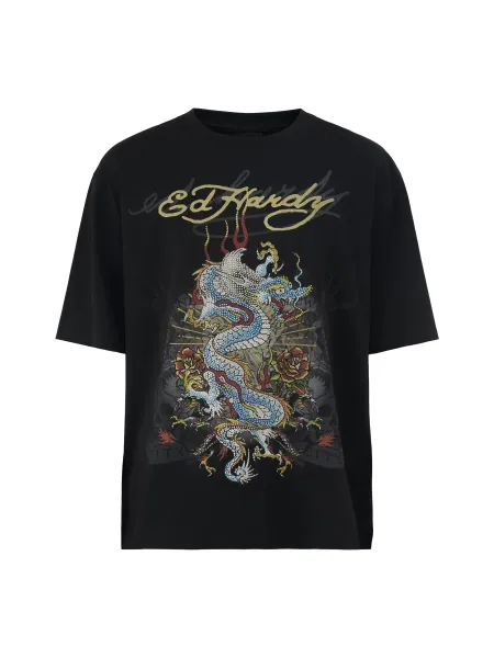 Ed Hardy Dragon City Relaxed T-Shirt