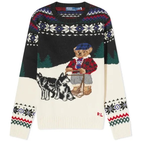 Dog Sled Bear Crew Knit