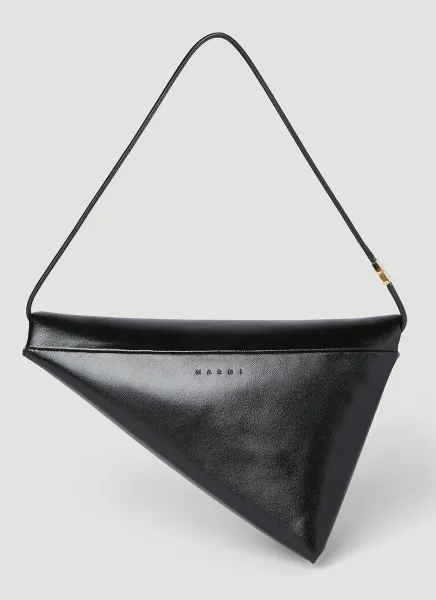 Leather Prisma Triangle Shoulder Bag