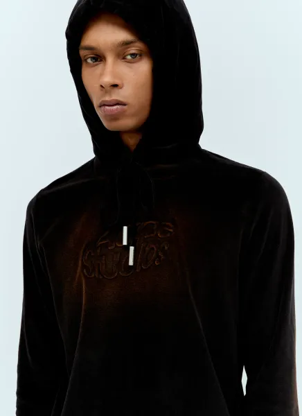 Velvet Hooded Sweatshirt