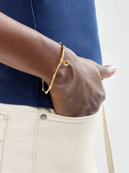 ChloBo Dainty Moon Cut Sparkle Travel Seeker Bracelet