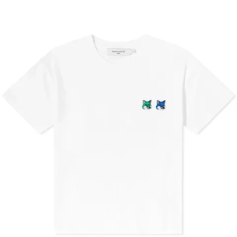 Double Seasonal Fox Head Patch Cropped T-Shirt