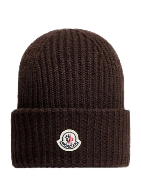 Moncler Men Wool And Cashmere Beanie D Brown
