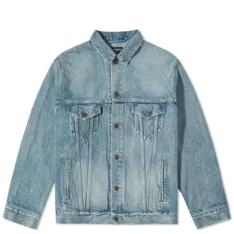 Back College Logo Denim Jacket