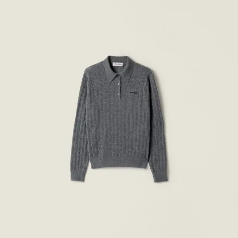 Cashmere polo sweater