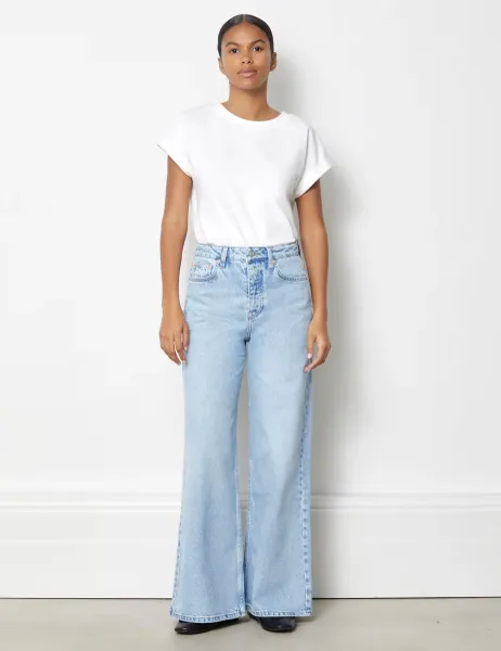 Albaray Wide Leg Jeans Light Blue