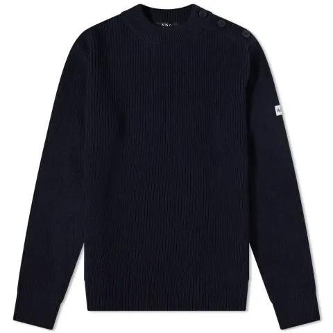 A.P.C. Alan Sleeve Logo Knit