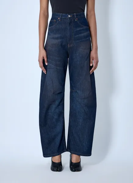 Wide-Leg Denim Trousers