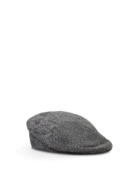 Dents Wool Manorbrook Herringbone Tweed Cap