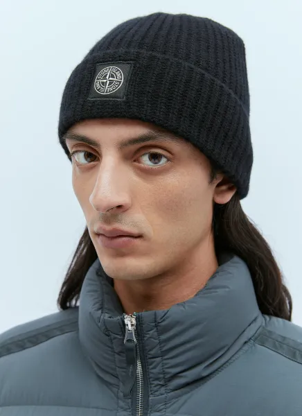 Compass Patch Beanie Hat