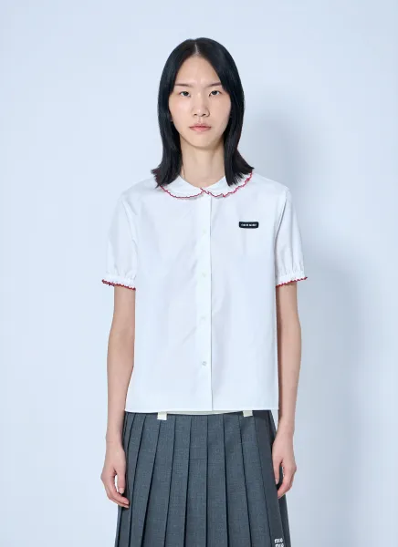 Embroidered Poplin Shirt