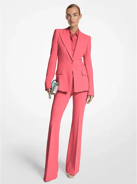 Michael Kors Georgina Stretch Pebble Crepe Blazer