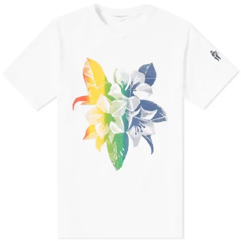 Floral Print Cross Neck Tee