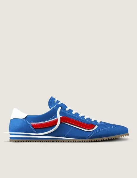 Vans Super Lowpro Leather Trainers Medium Blue