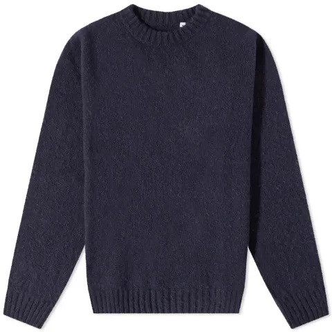 Boiled Wool Crew Neck Knit