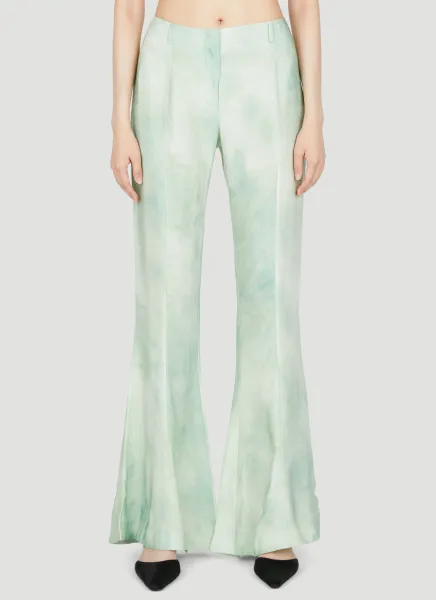 Marbel Print Flared Pants