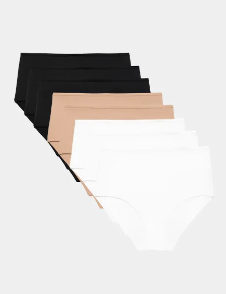 Marks & Spencer 7 Pack Microfibre Full Briefs White Mix
