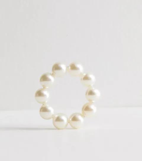 Cream Faux Pearl Hairband