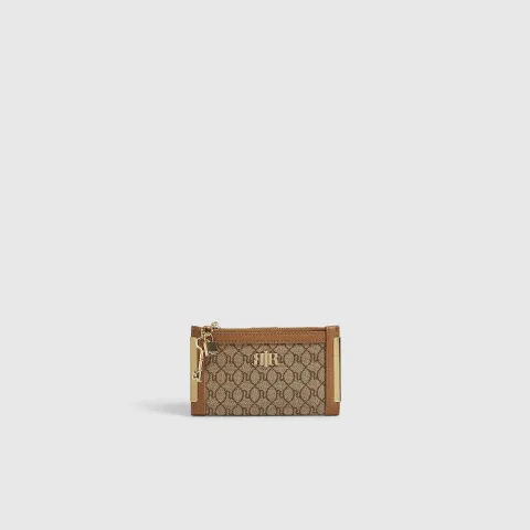 River Island Monogram Print Charm Mini Purse