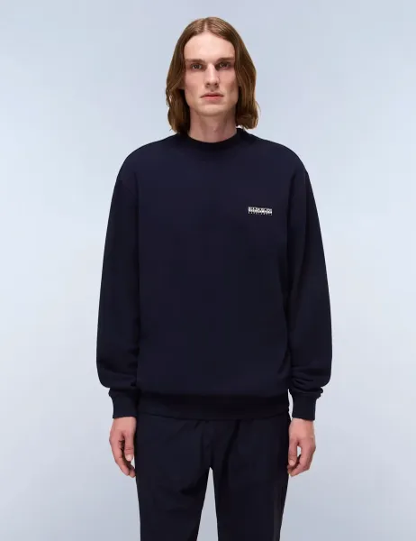 Napapijri Small Box Pure Cotton Sweatshirt Dark Navy