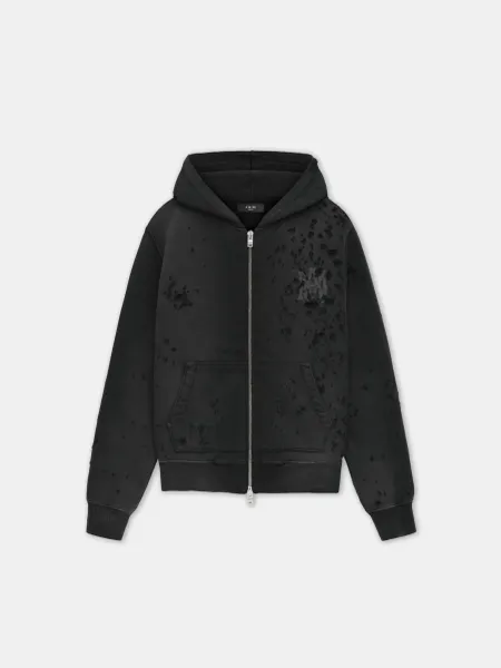 MA LOGO SHOTGUN ZIP HOODIE - Faded Black