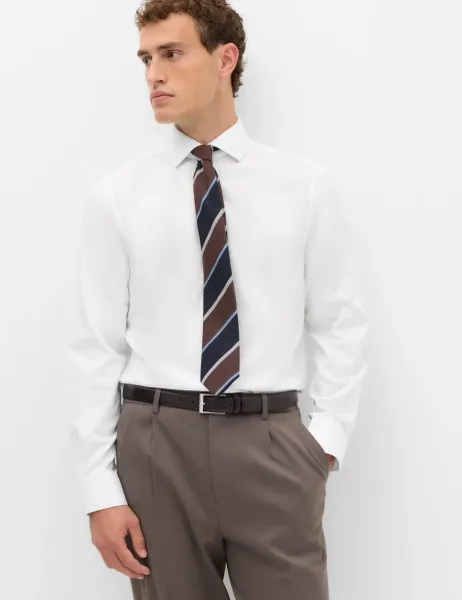 Marks & Spencer Regular Fit Ultimate Non Iron Cotton Textured Shirt White