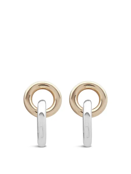 Lauren Ralph Lauren Two Tone Circle Link Drop Earrings