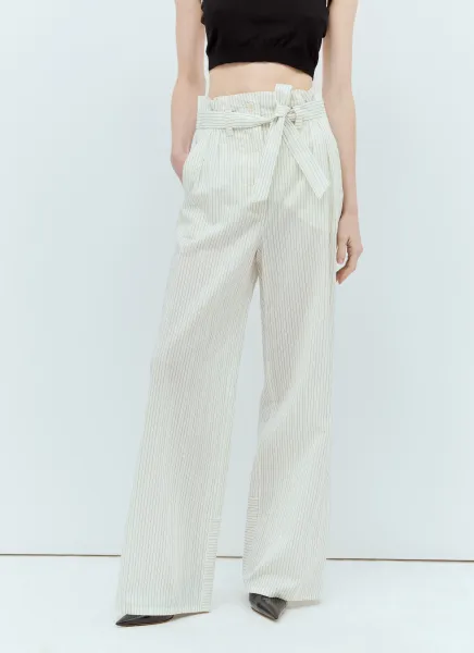 Pinstriped Canvas Pants
