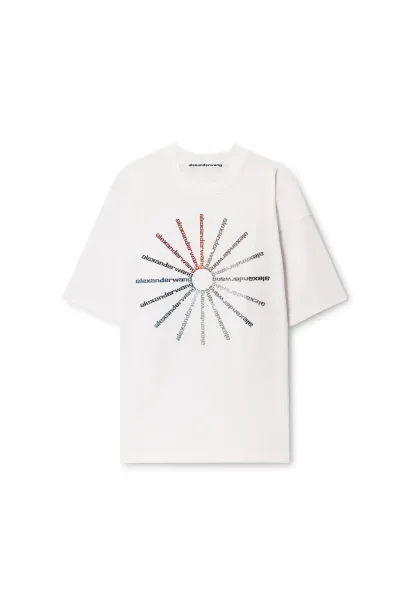 CRYSTAL HOTFIX PINWHEEL SHORT SLEEVE TEE