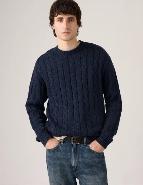 Levi's Levi's Laurel Cable Knit Crew Neck Jumper Navy