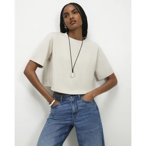River Island Premium Shoulder Pad T-Shirt
