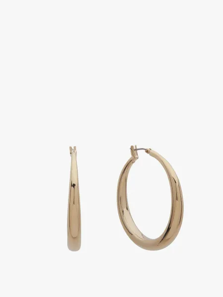 Lauren Ralph Lauren Gold Tone Gradual Hoop Earrings