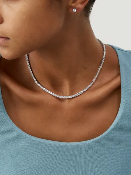 Swarovski Matrix Tennis set White/Rhodium plated