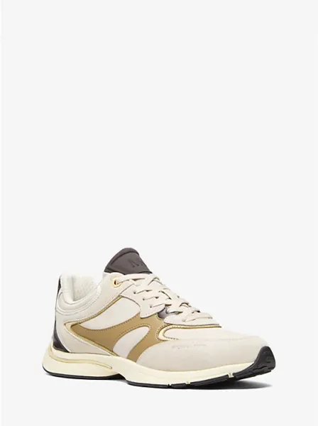 Michael Kors Riley Mixed-Media Trainer