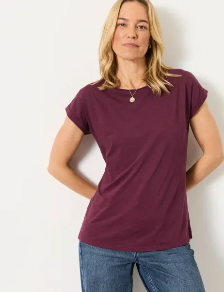 FatFace Pure Cotton T-Shirt Dark Purple