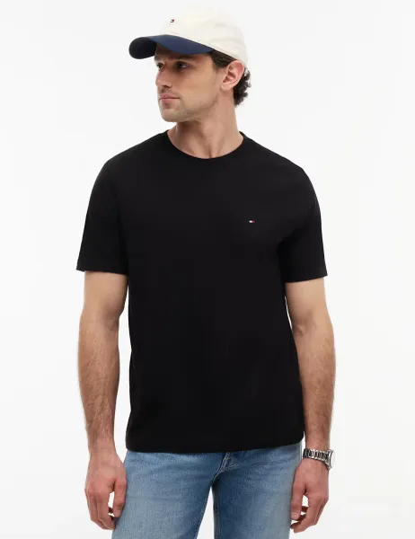 Tommy Hilfiger Pure Cotton Crew Neck T-Shirt Black