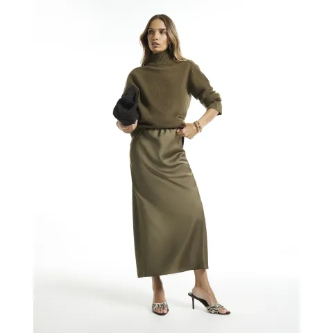 River Island Satin Maxi Skirt