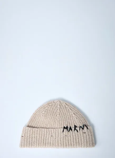 Logo Motif Beanie Hat