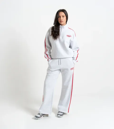 Women's Peach:Fit Grey Marl Side Stripe Laelia Joggers