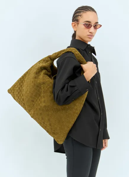 Large Hop Suede Shoulder Bag