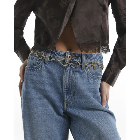 River Island Beaded Heart Chain Belt