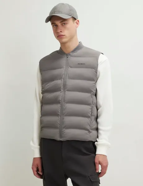 River Island Padded Quilted Gilet Grey